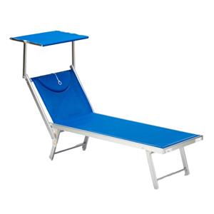 LETTINO PRO CM.186X61X40H C/PARASOLE BLU
